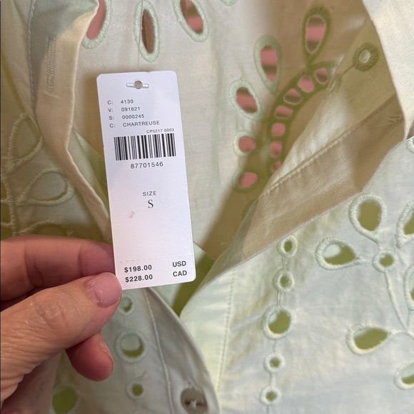 ANTHROPOLOGIE CUT OUT MINI SHIRT DRESS WITH LINING NWT SIZE SMALL - Picture 5 of 7